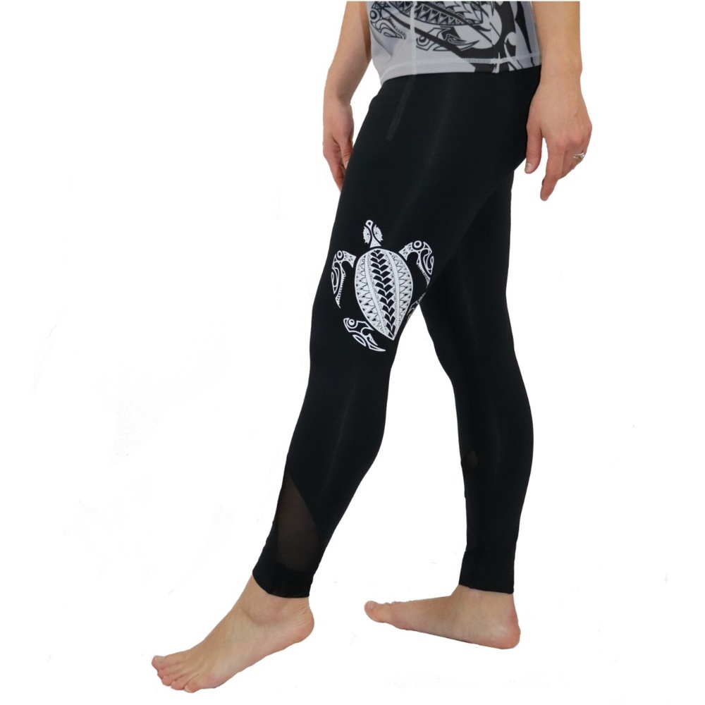 Honu Turtle Hawaiian Tattoo Yoga Pants w/ Pocket